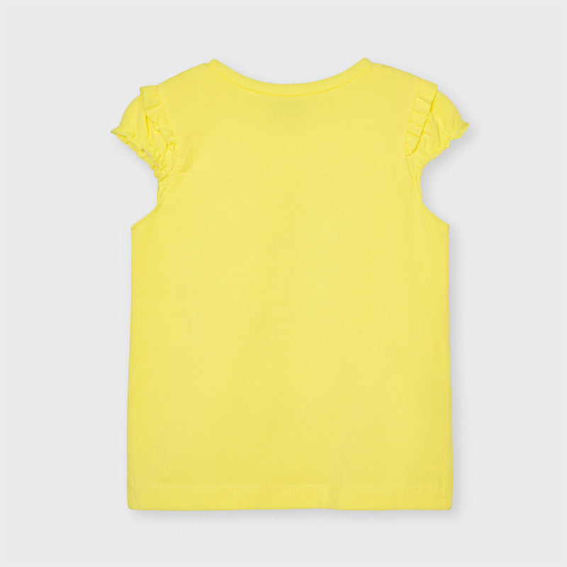 Mayoral T-Shirt Rüschen Puppe Mädchen gelb Art.3013