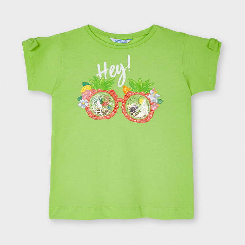Mayoral T-Shirt Ecofriends Applikation Mädchen Pistazie Art.3016