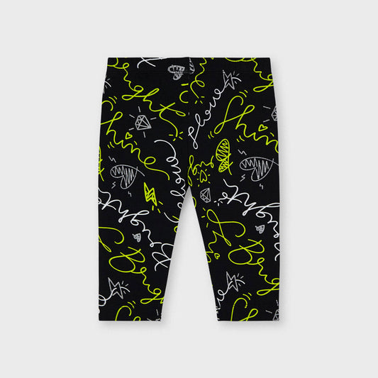 Mayoral Leggings Muster Ecofriends Mädchen Schwarz Art.3732