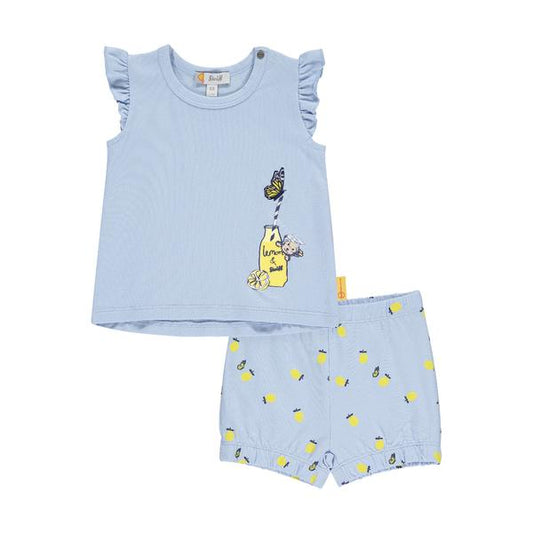 Steiff  Set Shorts+T-Shirt L0021134256043 Brunnera Blue